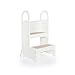 Guidecraft High-Rise Step-Up - White: Two Step Stool with Handles and Safety Non-Slip Treads and Anti-Tip Feet for Kids and Adults- Quality Learning Furniture