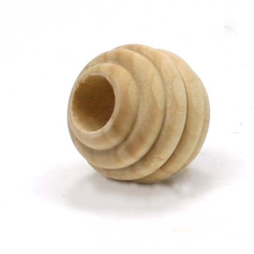 Mylittlewoodshop - Pkg of 25 - Bead Round Beehive - 3/4 inches in diameter with 3/16 hole unfinished wood(WW-BE6070-26)
