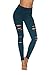 DIBAOLONG Womens High Waist Yoga Pants Cutout Ripped Tummy Control Workout Running Yoga Skinny Leggings Navy Sthumb 1