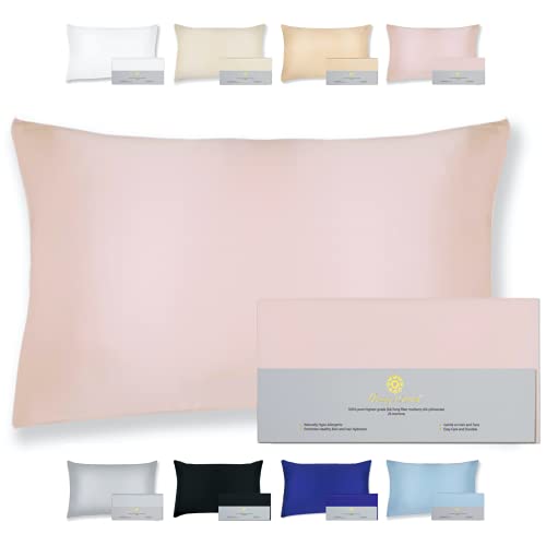 BEAUTY OF ORIENT 25 Momme, 100 Pure Mulberry Silk Pillowcase for