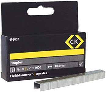 C.K 496005 10.5 mm Wide x 14 mm Deep Staples Box (Pack of 1000), Multi-coloured, 10.5 x 14 mm