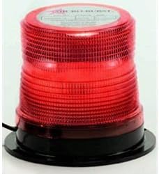 MicroBurst Revolving LED Warning Light, 12/48V DC (hard wire), Red