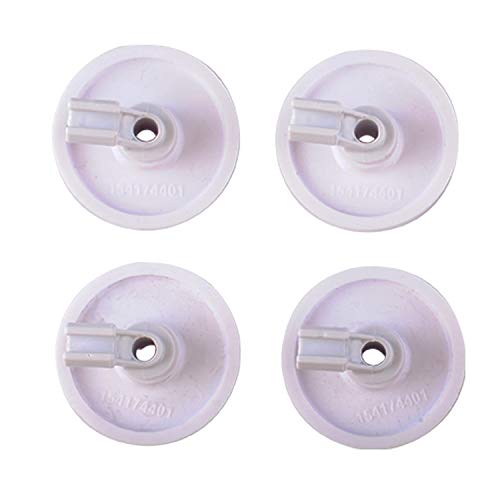 Wadoy 154174501 Dishwasher Rack Roller Wheels Replacement for Frigidaire & Kenmore -replace 154174501 5300809640 154294801 AP2135554 PS452448 (Pack of 4)