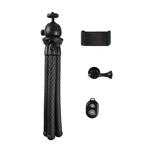 Mini Tripod, ZENEZ Flexible Phone Tripod Camera Travel Tripod with Bluetooth Control for GoPro and Small Camera, Waterproof