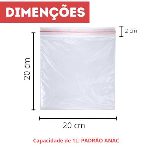 Saquinho Zip Lock Transparente 20x20cm 1L Padrão ANAC para Voos Internacionais Bagagem de Mão (5)