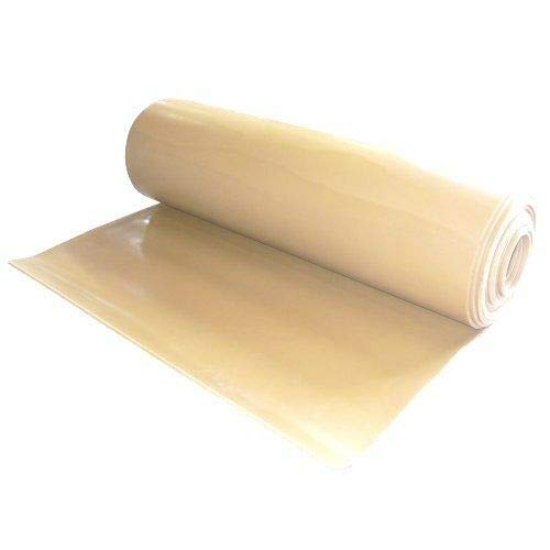 Tan Natural Pure Gum Rubber Sheet 1/16" Thk x 12" x 12" Sq Ft 3540