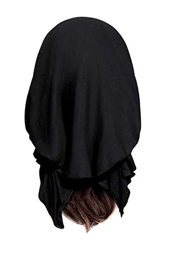 ShariRose Pre-Tied Cotton Headwear Headscarf Chemo Cancer & Tichel Friendly Over 30 Colors! (Black Rhinestone Clip) - Thumbnail 2