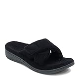 ORTHAHEEL Women's Relax Slipper, Black Terry, 8.0 M