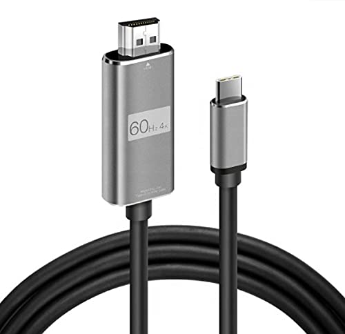 BeckenBower® USB C to HDMI Cable, 4K@60Hz Thunderbolt 3 to HDMI Cable UHD, 3D, Audio Video Sync, Type C to HDMI Lead Compatible with iMac, MacBook Air/Pro 2020, iPad Pro 2021, Galaxy S21/S20/P30 (2M)