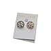 tianshiya Women's Fashion Earrings Double T Designed Ear Stud with Multi-Options (Round Crystal)