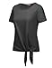RENGA X NO BOTHER Women's Deep V neck Short Sleeve Loose Fit Lightweight Top