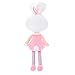 Conzy Stuffed Bunny Rabbit Baby Doll Gifts for Girl Super Soft Buddy Cuddly Baby Girl Toy Gifts Easter Day Gifts wtih Gift Bag 16.5 Inches in Standing