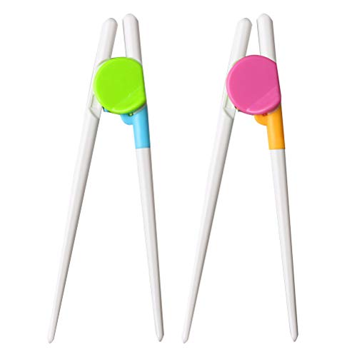 WODE Shop 2 Pairs Kids Chopsticks Children Training Chopsticks(Pink and Green) - Thumbnail 7