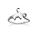 HANFLY- Sterling Silver Dinosaur Ring Designer Jewellery Adjustable Ring Size(US5-6)