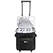 ALLCAMP Insulated Cooler 6 Bottle Wine Tote with Trolley Picnic Soft Cooler with Removable Liner & Wheels