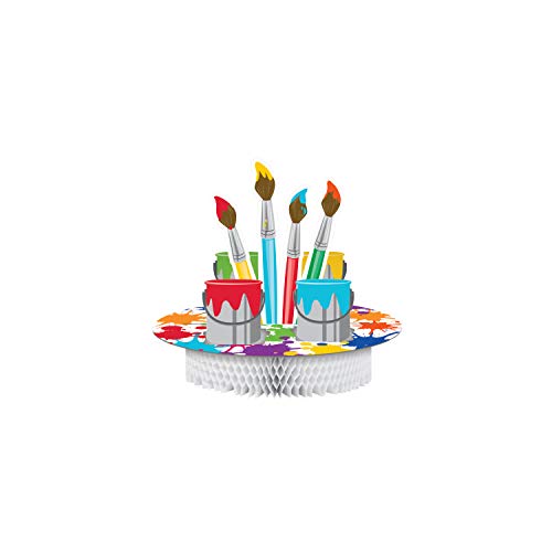 Creative Converting 317728 Art Party Centerpiece, 11.75" x 12", Multicolor