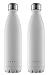 Eekay Wares 2 Pack PREMIUM QUALITY Stainless Steel Vacuum Insulated 17 oz Water Bottle, BPA Free, Leak Proof, Sweat Free, Keeps your drink Hot & Cold for hours , (White) Great For Coffee and Tea