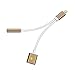 Lightning to 3.5mm Audio Adapter, and Lightning Charging Port for iPhone 7, iPhone 7 Plus (Gold)
