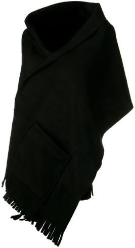 Fleece Scarf with Pockets - Black OSFM