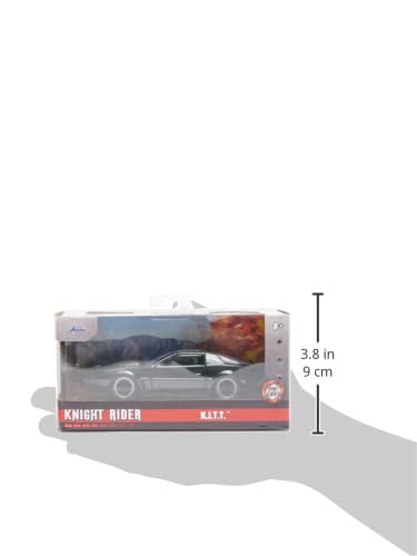 Jada Toys 253252000 Knight Rider K.I.T.T. - 1982 Pontiac Trans AM Modellauto, 1:32, Detail-Innenraum, Türen zum Öffnen, schwarz 3