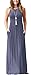GRECERELLE Women's Sleeveless Racerback Loose Plain Maxi Dresses Casual Long Dresses with Pockets, Purple Gray, Medium