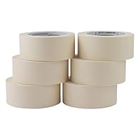 JAK Industrial 6 Rolls - 2 Inch Masking Tape for General Purpose/Painting - 60 Yards per roll