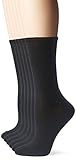 Hanes Women's 6 Pack Lightweight Comfort Blend Crew Extended Size, Black/Melon, 8-12