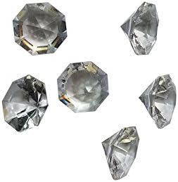 Acrylic Clear Ice Rock Diamonds Crystals Treasure Gems for Vase Fillers, Table Scatter, Birthday Decoration Favor, Event, Wedding, Arts &amp; Crafts - Clear or Colorful (1 lb, Clear Diamonds)