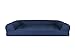 Furhaven Orthopedic Dog Bed for Large/Medium Dogs w/ Removable Bolsters & Washable Cover, For Dogs Up to 55 lbs - Quilted Sofa - Navy (Blue), Large