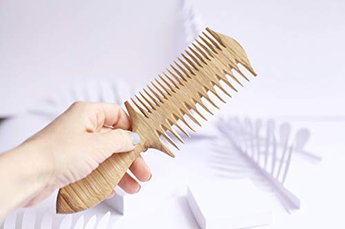 Hair Comb for women - Wide Tooth Wood Comb for Curly Hair - No Static Natural Wooden Comb for Women, Men Wide Tooth Comb, Wooden Comb AC5