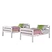 White Standard Twin Design Wood Bunk Bed