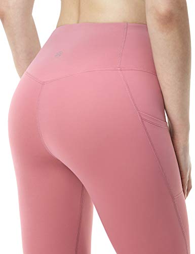 image for TSLA Yoga Pants 21 inches Capri High-Waist Tummy Control w Pocket, Poc
