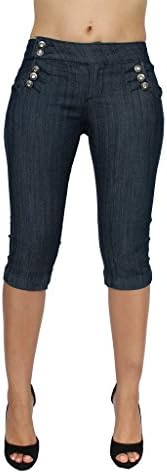 Colombian Style Butt Lifting Stretch Denim Capri By Pasion PJ6-C-B405(LW)BLU