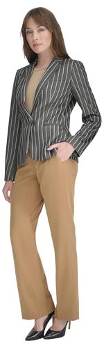 Tommy Hilfiger Womens Blazer – Business Jacket with Flattering Fit and Single-Button Closure, Black Multi, 14