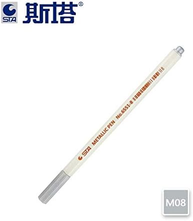 10 Colors Metallic Marker Pen Scrapbooking Crafts Soft Brush Pen Art Marker