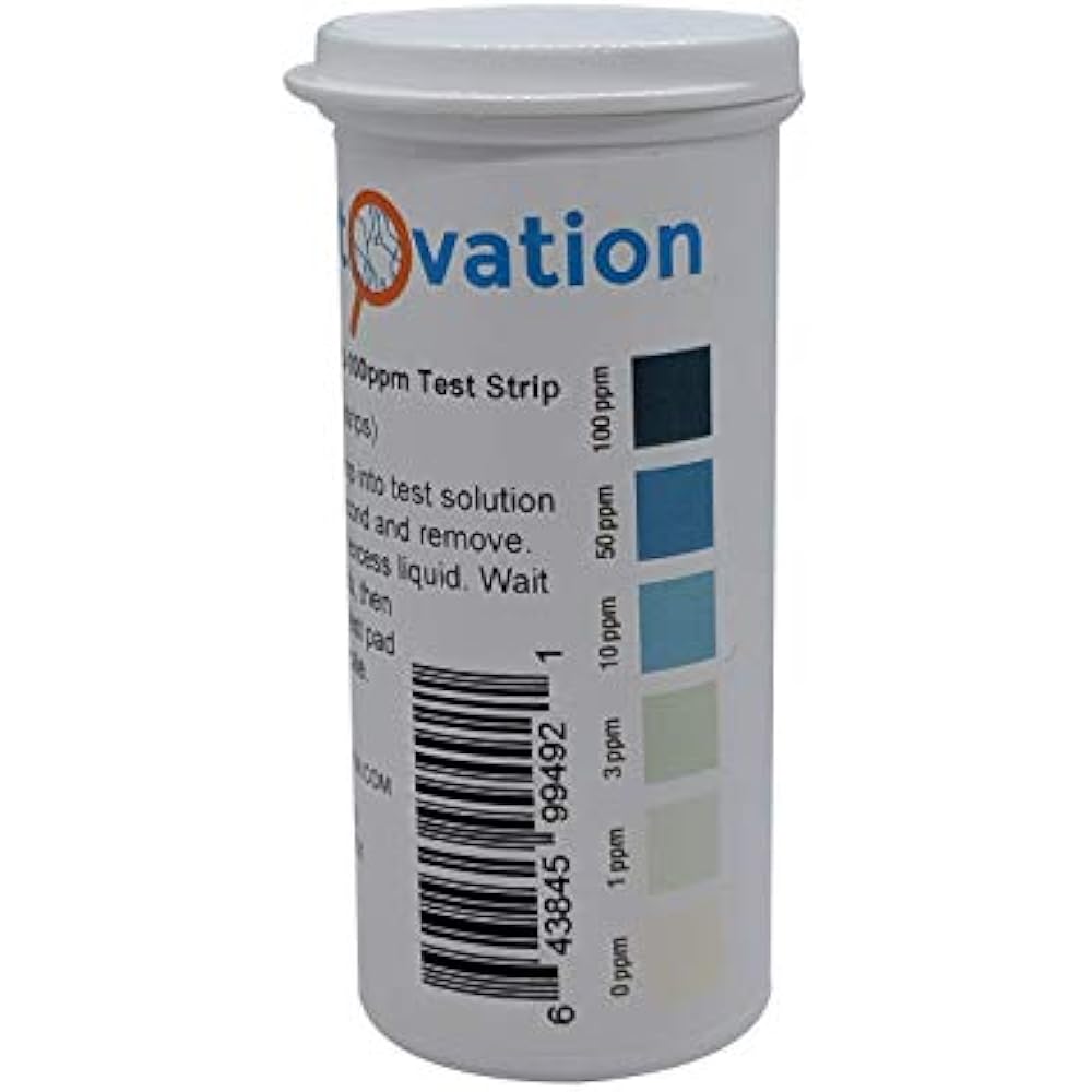 Peroxide Test Strips, Low Level, 0100 Ppm Vial Of Industrial & Scientific 643845994921 eBay