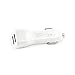 YOZATIA Portable Dual USB Plug Car Charger, Smart 3.0 25V Quick Charge Fit Iphone, Ipod, Ipad,Samsung and Other Devices - White
