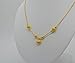 Gorgeous 22k 23k 24k Yellow Gold Plated Women Round Beads Heart Drop Necklace 18