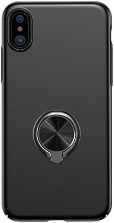 iPhone X Case Protective Rugged Armor 3D Ring Case with 360 Degrees Ring Kickstand Magnatic Bracket Holster Dual Layer Anti Drop Scratch Phone Defender