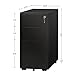 DEVAISE Slim File Cabinet, 3 Drawer Mobile Filing Cabinet for Letter/Legal/A4 Files, Fully Assembled Except Wheels, Black