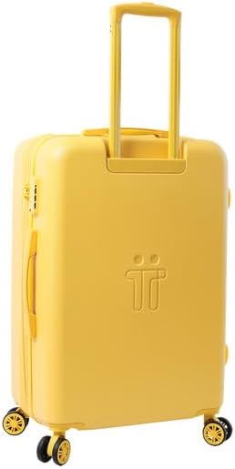 - Valigia Rigida Media, Modello Bazy+, 43,5 x 69 x 26 cm, Capacità 64 L, Espandibile, Resistenza agli Urti, Ruote 360º, Maniglia Telescopica, Cinghie Interne, Lucchetto TSA, Colore Super Limone