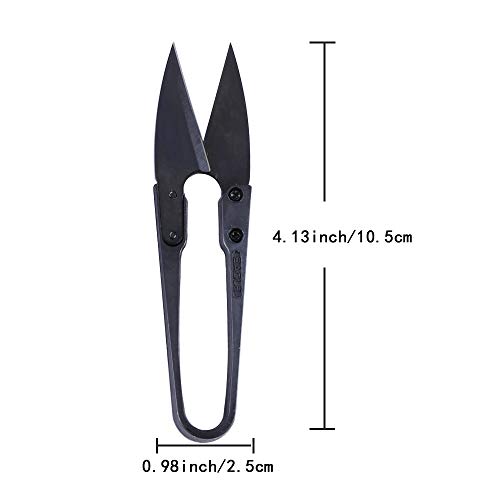 U Sewing Scissors Clippers,MIUSIE 12 PCS Mini Small Snips Trimming Nipper,Mini Sewing Scissors,Embroidery Thrum Yarn Fishing Thread Beading Cutter for Sewing - Thumbnail 2