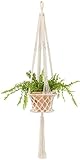 Mkono Macrame Hanging Planter Basket Plant Hanger Home Decor, Up to 8 Inch Flower Pot