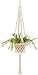 Mkono Macrame Hanging Planter Basket Plant Hanger Home Decor, Up to 8 Inch Flower Pot