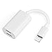 iphone Splitter & Dual Lightning Adapter JUNLEI 2 Lightning Port Headphone Apple Audio and Charge Adapter Accessories for iPhone 7/7 Plus (White)