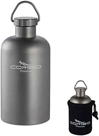 Combo Lightweight Titanium Water Bottle, 14OZ Hydro Travel-Mug Super Strong with Lid (400ML)