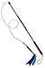 Squishy Face Studio Flirt Pole V2 with Blue/Aqua Squeaker Fleece Lure - 36 inch Pole, 52 inch Cord - Durable Dog Toy for Fun Obedience Training & Exercise