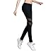 Women Capris Stretchy Exercises Slimming Mesh Leggings Workout Gym Cycling Running Yoga Pants with Pocket