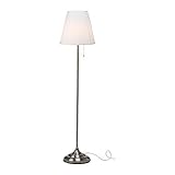 Ikea Arstid Floor Lamp, Nickel Plated, White