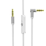 Haoos New 2.0 Version Replacement Cable for Beats by Dr. Dre Headphone Solo 2/3 HD/Studio/Pro/Detox/Wireless,Cord Extension with Talk Control Compatible for Samsung S8 LG G6 iPhone6S(White)